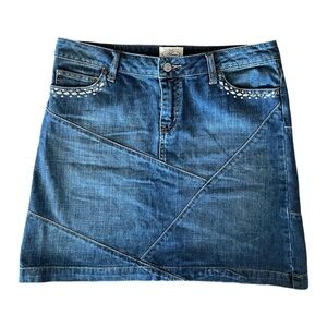 Y2K denim skirt
